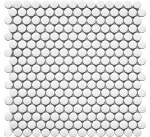 Керамическая мозаика StarMosaic Penny Round White Matt NK41000 30,9x31,5 см