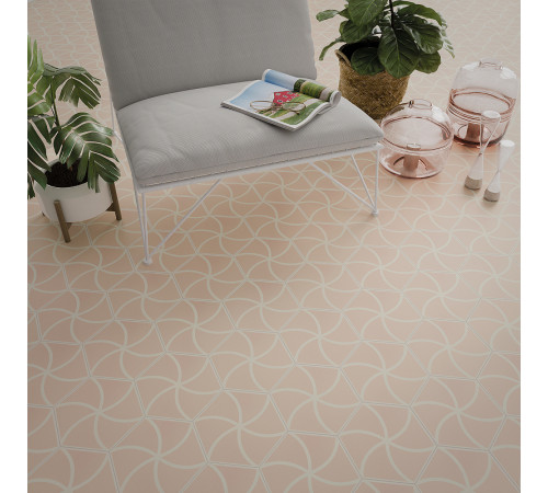 Керамогранит DNA Tiles Fancy  Waves Pink 127015 20х23 см