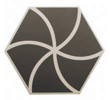 Керамогранит DNA Tiles Fancy Waves Graphite 127011 20х23 см
