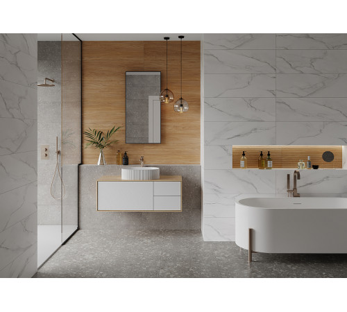 Керамическая плитка Gracia Ceramica Marble matt white 02 010100001299 настенная 30x90 см