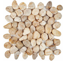 Мозаика Pixmosaic Галька Bianco Natura stone PIX265 30,5x30,5 см