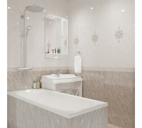 Керамический декор GlobalTile Gestia GT Бежевый V9GE3301TG 27х40 см