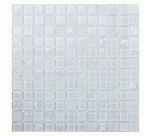 Стеклянная мозаика Orro Mosaic Glass White Crush 30х30 см