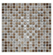 Мозаика Orro Mosaic Glasstone Colonial Brown 4 мм. стекло+камень 30х30 см