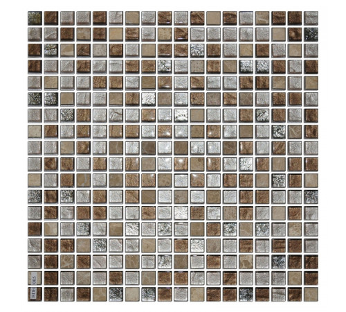 Мозаика Orro Mosaic Glasstone Colonial Brown 4 мм. стекло+камень 30х30 см