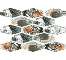 Керамическая плитка Ape Harlequin Curazao White Mix 07975-0012 настенная 10х20 см