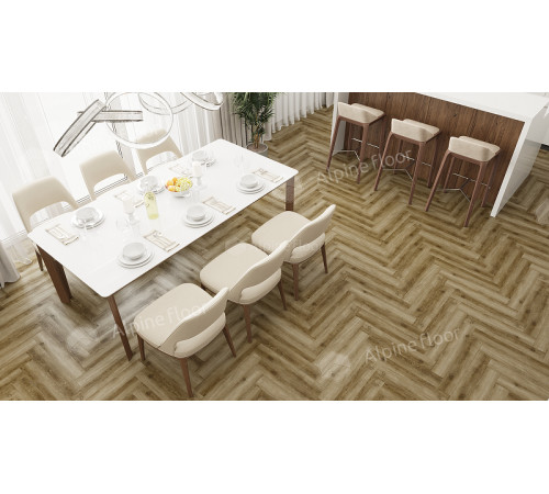 Ламинат Alpine Floor Herringbone 12 Pro  LF106-09 Дуб Марсель 606х101х12 мм