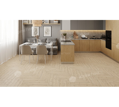 Ламинат Alpine Floor Herringbone 12 Pro  LF106-01 Дуб Лион 606х101х12 мм