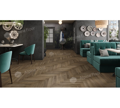 Ламинат Alpine Floor Herringbone 12 Pro  LF106-11 Дуб Анжу 606х101х12 мм