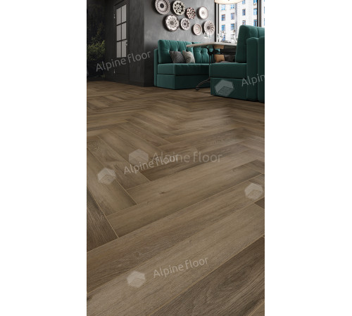 Ламинат Alpine Floor Herringbone 12 Pro  LF106-11 Дуб Анжу 606х101х12 мм