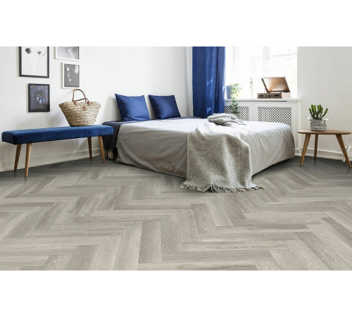 Виниловый ламинат Firmfit Herringbone EW-2963 Дуб Серый Браш 615х123х5 мм