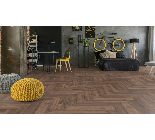 Ламинат Alpine Floor Herringbone LF102-10 Дуб Бордо 606х101х8 мм