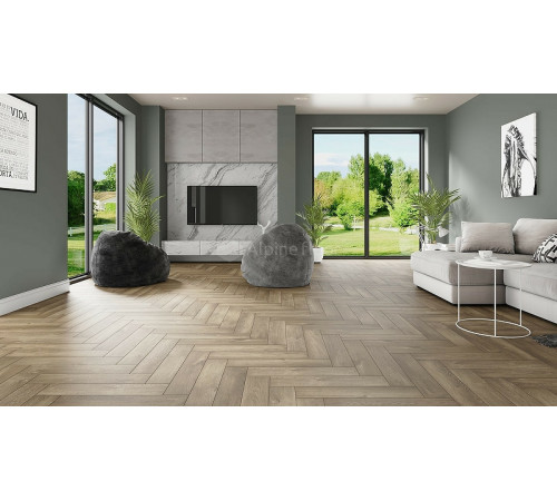 Ламинат Alpine Floor Herringbone  LF102-01 Дуб Лион 606х101х8 мм