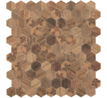 Стеклянная мозаика Vidrepur Hex Woods № 4700 30,7х31,7 см