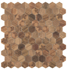 Стеклянная мозаика Vidrepur Hex Woods № 4700 30,7х31,7 см