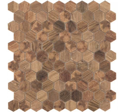 Стеклянная мозаика Vidrepur Hex Woods № 4700 30,7х31,7 см