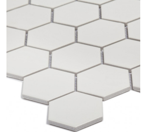 Керамическая мозаика StarMosaic Hexagon small White Matt MT31000/LJ5108/IDL1005 26,5x27,8 см