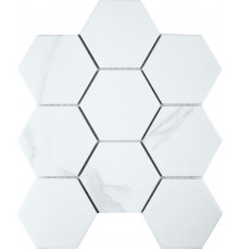 Керамическая мозаика StarMosaic Hexagon big Carrara Matt PMFQ82223 25,6x29,5 см