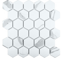 Керамическая мозаика StarMosaic Hexagon small Carrara Matt PMMT83017 26,5x27,8 см