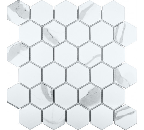 Керамическая мозаика StarMosaic Hexagon small Carrara Matt PMMT83017 26,5x27,8 см