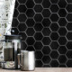 Керамическая мозаика StarMosaic Hexagon small Black Matt MT83000/IDL4810 26,5x27,8 см