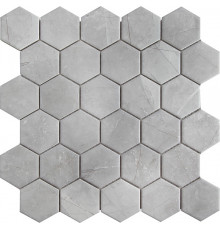 Керамическая мозаика StarMosaic Hexagon small Marble Grey Matt PMMT82457 26,5x27,8 см