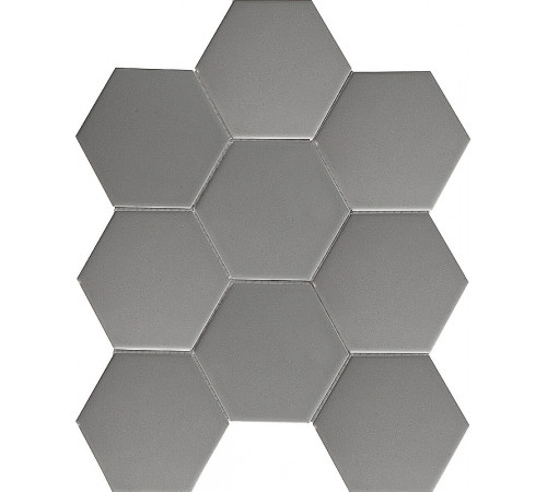 Керамическая мозаика StarMosaic Hexagon big Grey Matt FQ21016 25,6x29,5 см