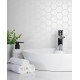 Керамическая мозаика StarMosaic Hexagon small White Matt MT31000/LJ5108/IDL1005 26,5x27,8 см