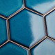 Керамическая мозаика StarMosaic Hexagon big Deep Blue Glossy JJFQ80048 25,6x29,5 см