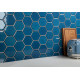 Керамическая мозаика StarMosaic Hexagon big Deep Blue Glossy JJFQ80048 25,6x29,5 см