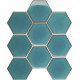 Керамическая мозаика StarMosaic Hexagon big Green Glossy JJFQ80071 25,6x29,5 см