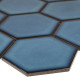 Керамическая мозаика StarMosaic Hexagon big Deep Blue Glossy JJFQ80048 25,6x29,5 см