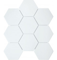 Керамическая мозаика StarMosaic Hexagon big White Matt FQ31000/SBH1005 25,6x29,5 см