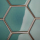 Керамическая мозаика StarMosaic Hexagon big Green Glossy JJFQ80071 25,6x29,5 см