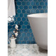 Керамическая мозаика StarMosaic Hexagon big Deep Blue Glossy JJFQ80048 25,6x29,5 см