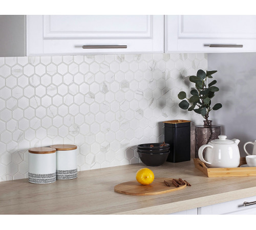 Керамическая мозаика StarMosaic Hexagon small Carrara Matt PMMT83017 26,5x27,8 см