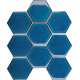 Керамическая мозаика StarMosaic Hexagon big Deep Blue Glossy JJFQ80048 25,6x29,5 см