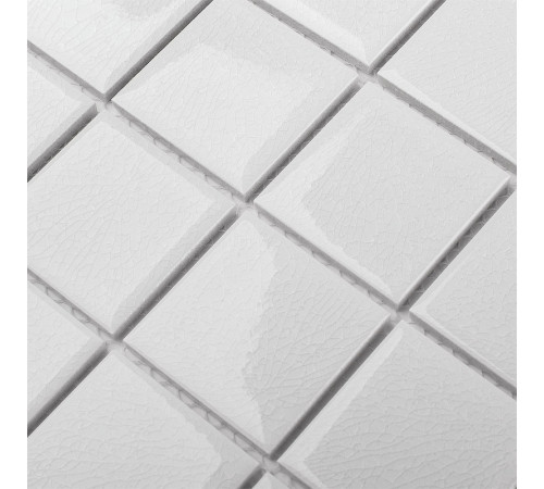 Керамическая мозаика StarMosaic Homework Crackle White Glossy LWWB81531 30,6x30,6 см