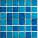 Керамическая мозаика StarMosaic Homework Crackle Blue Mixed Glossy LWWB84555 30,6x30,6 см