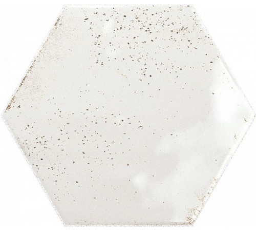 Керамическая плитка Ceramica Ribesalbes Hope White Hex Glossy PT03126 настенная 15x17,3 см