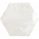 Керамическая плитка Ceramica Ribesalbes Hope White Hex Glossy PT03126 настенная 15x17,3 см