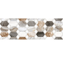 Керамическая плитка Primavera Hypnose Grey Decor 05 glossy DG10-05 настенная 30x90 см
