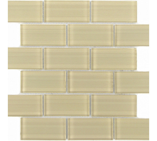 Стеклянная мозаика Caramelle mosaic Impressioni Mattoni Crema 30x30 см