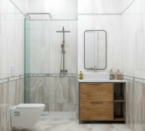 Керамический бордюр Eurotile (Rus) Istambul Grey Eclipse 350 7х30 см