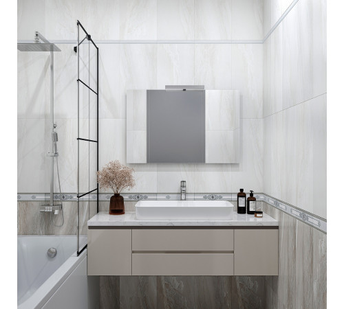 Керамический бордюр Eurotile (Rus) Istambul Grey Eclipse 350 7х30 см