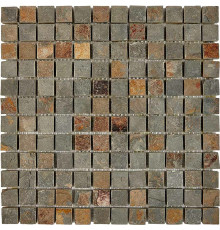 Каменная мозаика из сланца Pixmosaic Slate Rusty PIX299 30,5x30,5 см