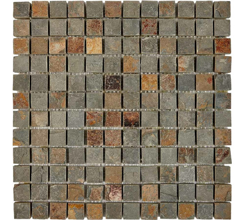 Каменная мозаика из сланца Pixmosaic Slate Rusty PIX299 30,5x30,5 см