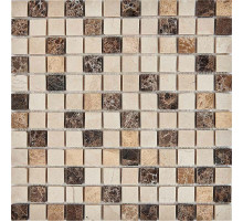 Каменная мозаика Pixmosaic Emperador Dark, light, Crema Nova PIX272 30,5x30,5 см