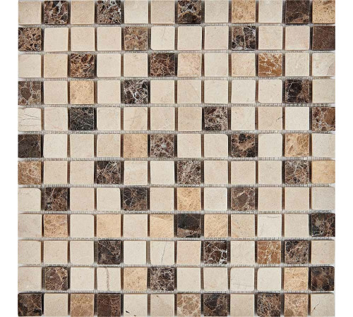 Каменная мозаика Pixmosaic Emperador Dark, light, Crema Nova PIX272 30,5x30,5 см