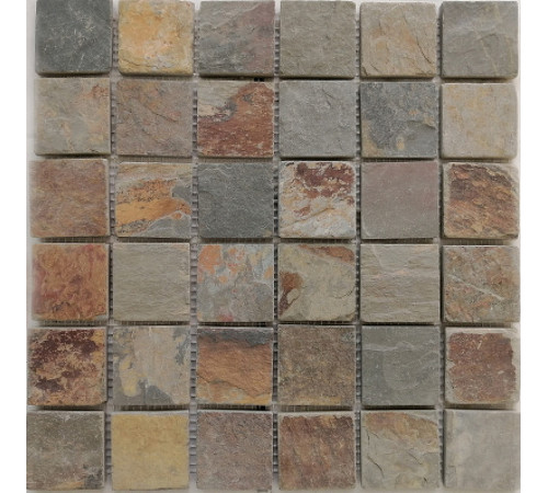 Каменная мозаика из сланца Pixmosaic Slate Rusty PIX300 30,5x30,5 см